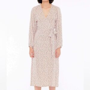 Faithfull the Brand La Figaro Midi Wrap Dress Azalea Floral Print Size 10/XL